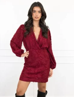 Mia jurk bordeaux
