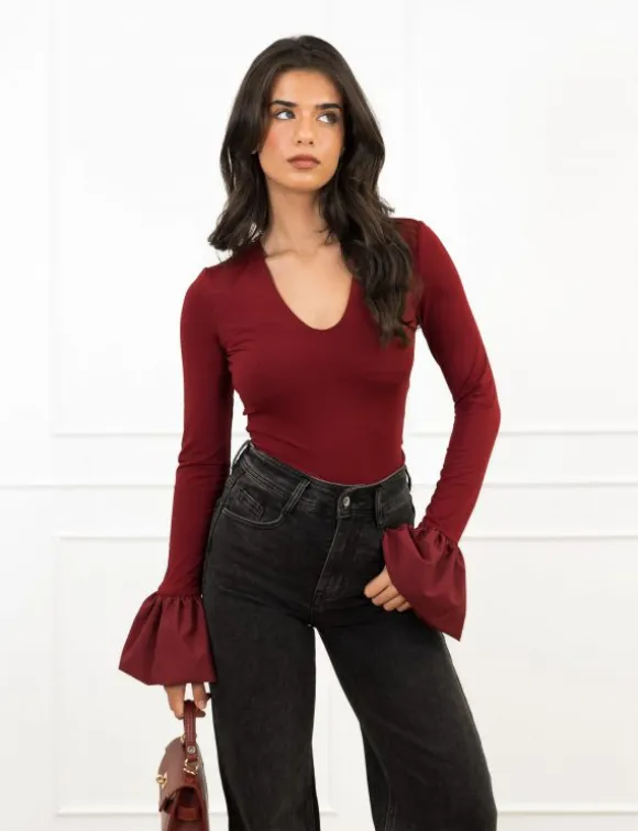 Mickey body bordeaux rood