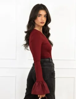 Mickey body bordeaux rood