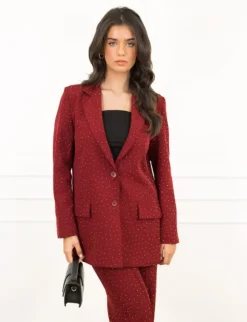 Miley strass blazer bordeaux