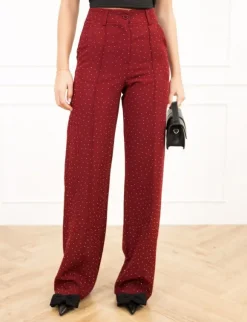 Miley strass pantalon bordeaux