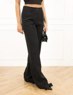 Miley strass pantalon zwart