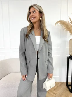 Millie strass blazer grijs