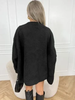 Mindy teddy jas zwart