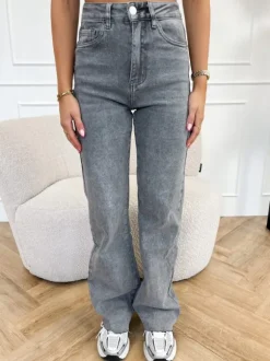 Mirella wide leg jeans grijs