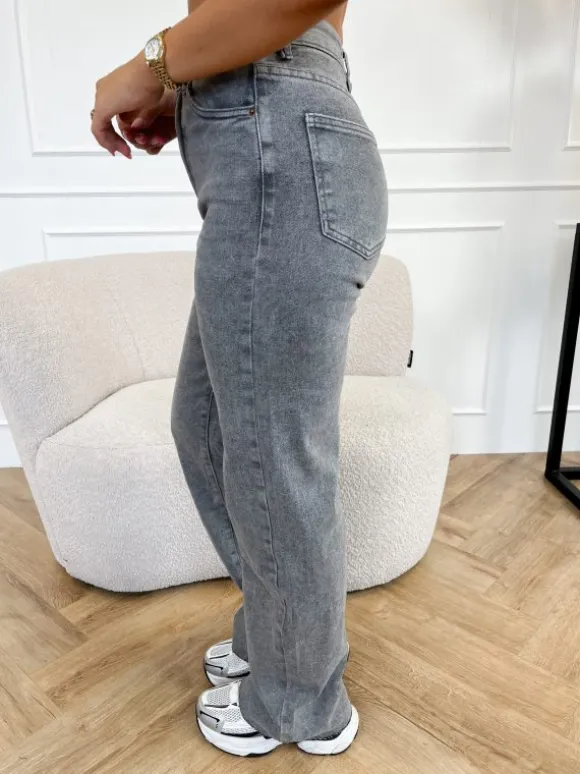 Mirella wide leg jeans grijs