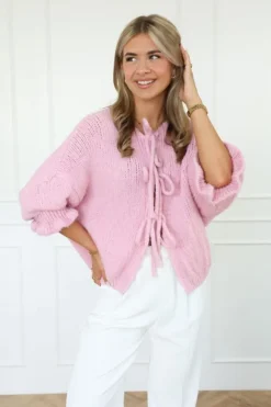 Mirre strikjes trui roze