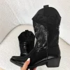 Monica western boots zwart