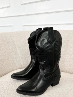 Monica western boots zwart