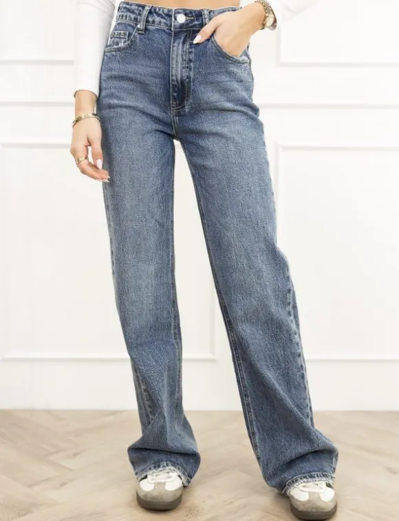 Nadia wide leg jeans blauw