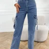 Nelle cargo broek blauw