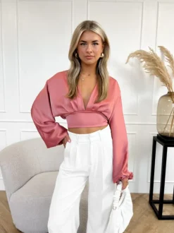 Niena top oud roze