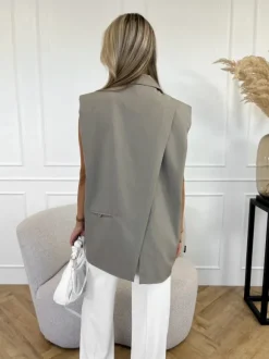 Nika gilet taupe