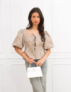 Norah top taupe