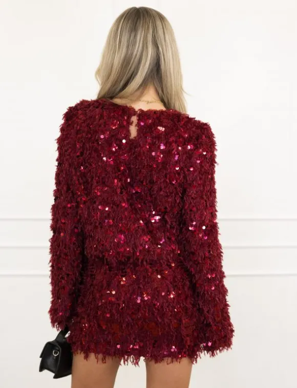 Nowy top bordeaux rood