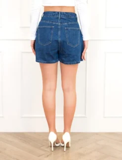 Puck denim skort donker blauw