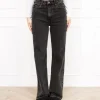 Riley wide leg jeans donker grijs