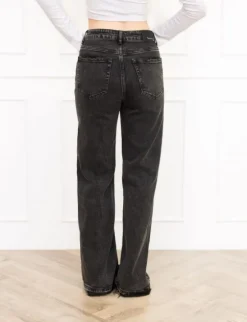 Riley wide leg jeans donker grijs
