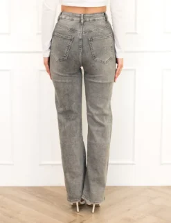 Rosa wide leg jeans grijs