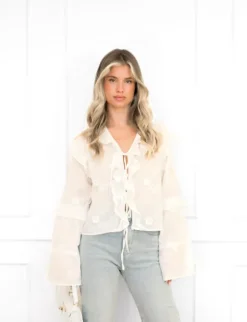 Rose blouse wit
