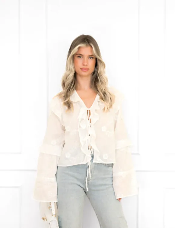 Rose blouse wit