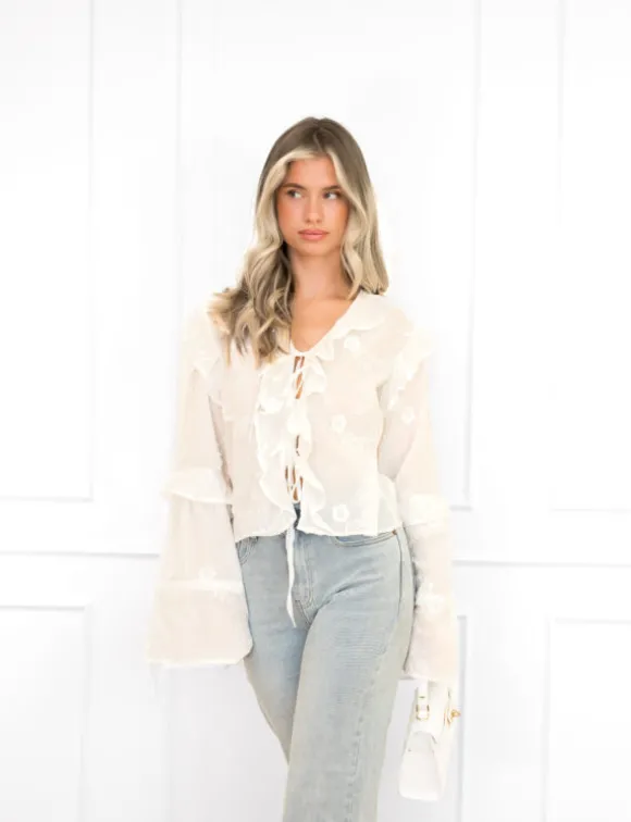 Rose blouse wit