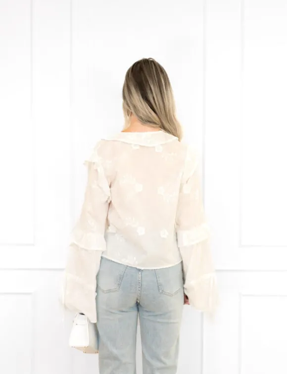 Rose blouse wit