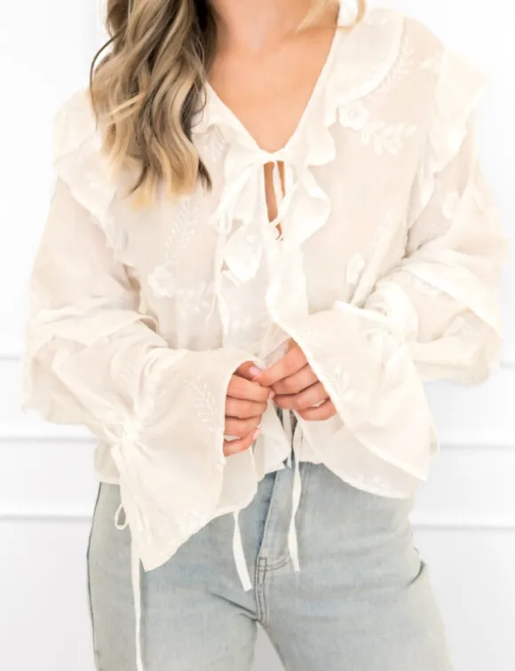 Rose blouse wit