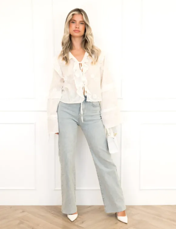 Rose blouse wit