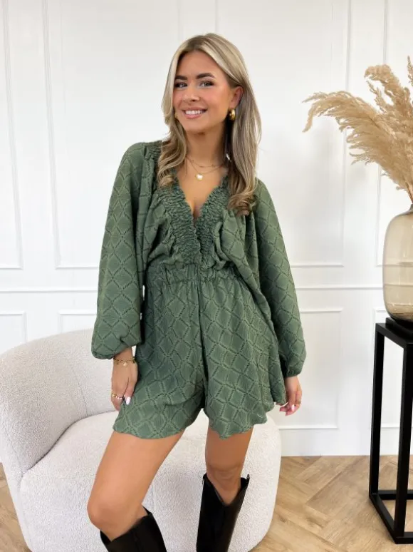 Rowie playsuit groen