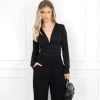 Selma strass body zwart