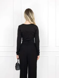 Selma strass body zwart