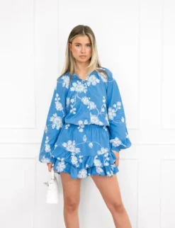Semma skort blauw
