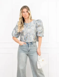 Sharlene top blauw