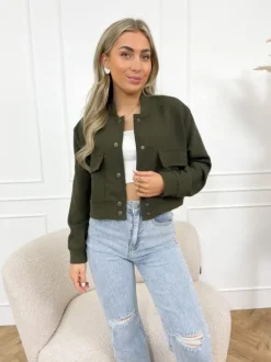 Sheila bomber jacket groen