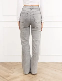 Silke wide leg jeans licht grijs