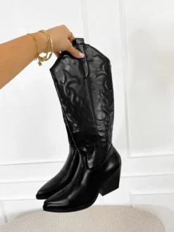 Siska western boots zwart
