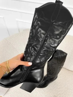 Siska western boots zwart