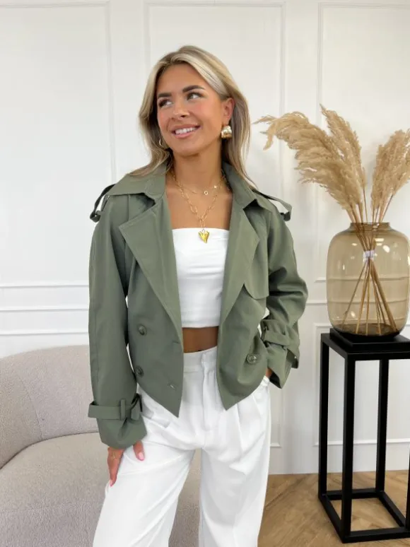 Sophia trenchcoat groen