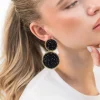 Stacie oorbellen goud zwart
