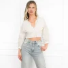 Tamara kanten top wit