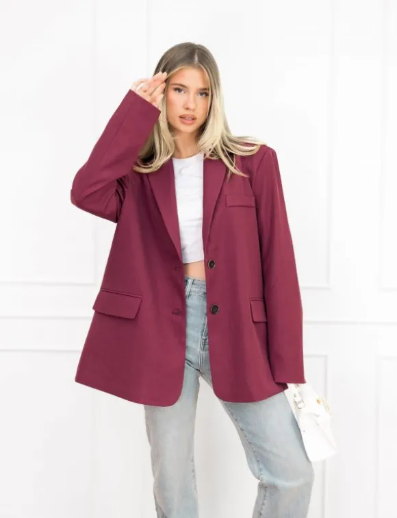 Tessa blazer aubergine