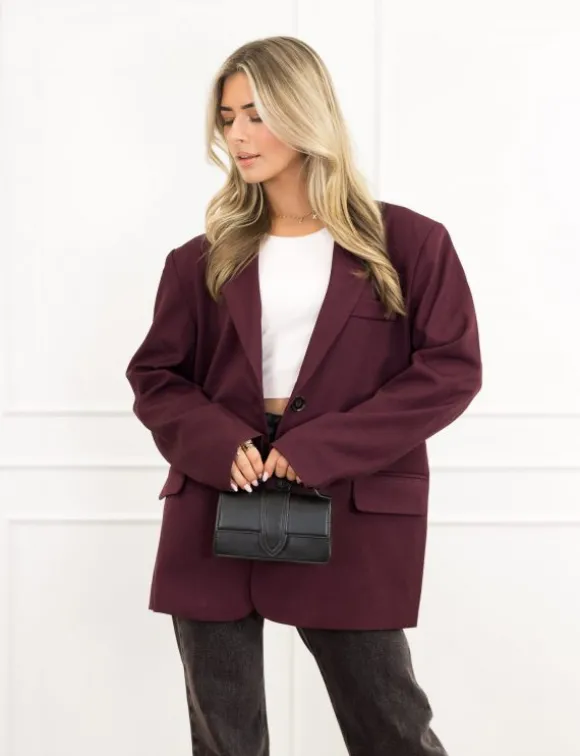 Tessa blazer bordeaux rood
