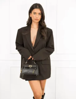 Tessa blazer donker bruin