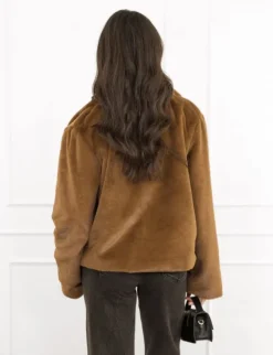 Vanity faux fur jas bruin