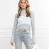 Veerle top blauw