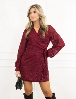 Whitney jurk bordeaux