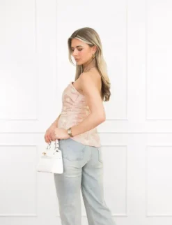 Yasmin bandeau top licht roze