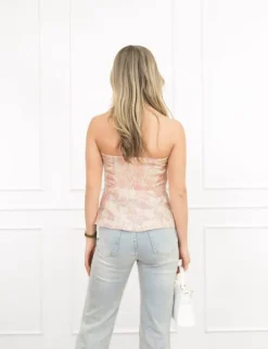 Yasmin bandeau top licht roze