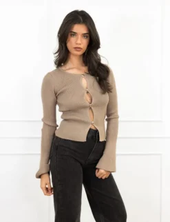 Yua top taupe